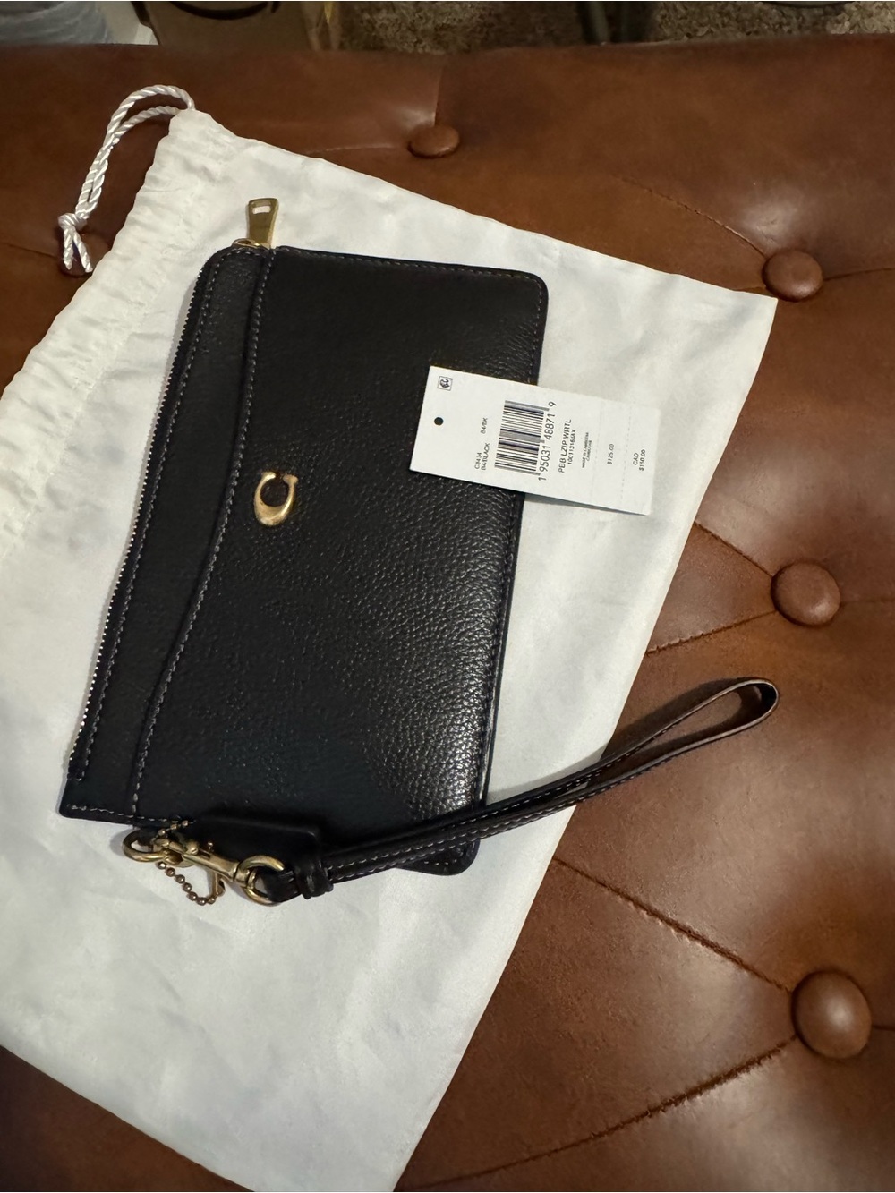 Coach Pebble Leather Wristlet